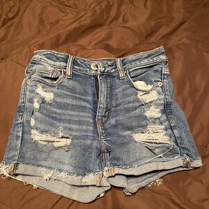 American Eagle Outfitters Ripped Blue Jean Shorts